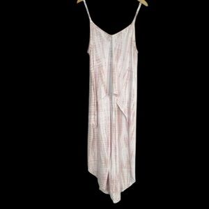 Pink Tie-Dye Sleeveless High-Low‎ Tank